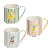 Tazza 370 ml con motivi frutta assortiti - 1 pezzo
