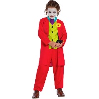 Costume da clown spiritoso rosso per bambini
