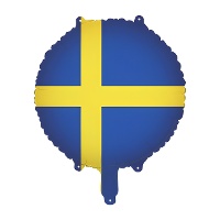 Palloncino con bandiera della Svezia 35 cm
