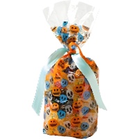 Sacchetto per dolci con zucche e teschi 12,5 x 24 cm - 20 pezzi