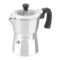 Caffettiera italiana 3 tazze con coperchio trasparente - Kinvara