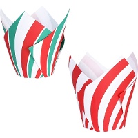 Capsule in carta a tulipano per muffin con bastoncini di zucchero - PME - 24 pezzi
