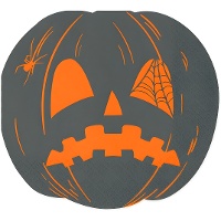 Tovaglioli neri a forma di zucca, 16,5 x 15 cm - 20 pezzi