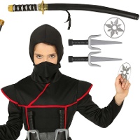 Set da ninja con spada - 4 pezzi
