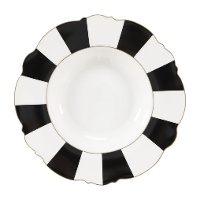Piatto fondo Excellence 22,5 cm a righe bianco e nero