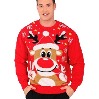 Maglione natalizio con renna per uomo