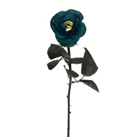 Rosa blu e nera con occhio di gatto da 42 cm
