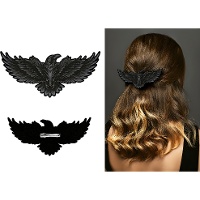 Fermaglio per capelli Corvo Nero