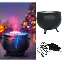 Calderone con effetto nebbia e luce LED, 14 x 11 cm