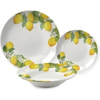 Set di stoviglie con limoni - 18 pezzi