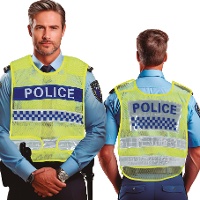 Gilet polizia stradale giallo per adulto