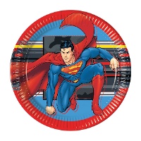 Piatti di Superman da 23 cm - 8 pezzi