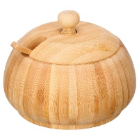 Zuccheriera in bambù con cucchiaino