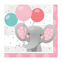 Tovaglioli Baby Elephant 12,5 x 12,5 cm - 16 pezzi