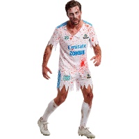 Costume da calciatore zombie per uomo