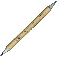 Marcatore a doppia punta per lettering color argento - Zig - 1 unità