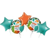 Bouquet di Dinosauri Happy Birthday - 5 pezzi