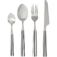 Set di posate Excellence a righe - 4 pezzi