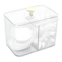 Contenitore per dischetti e cotton fioc con coperchio