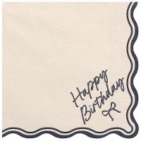 Tovaglioli Elegant Birthday 16,5 x 16,5 cm - 12 pezzi