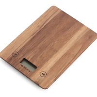 Bilancia da cucina digitale in acacia