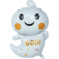 Pallone fantasma bianco con faccina sorridente da 75 cm