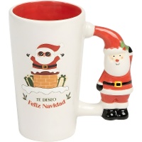 Tazza da 470 ml con manico a forma di Babbo Natale