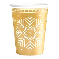 Bicchieri da 270 ml di Winter dorato - 6 unità