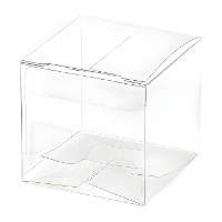 Scatola trasparente quadrata da 5 cm - 10 unità