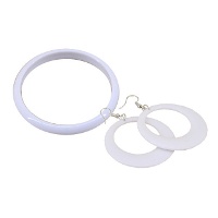 Braccialetto e orecchini flamenco per bambini in plastica - 3 pezzi