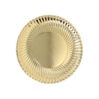 Piatti di 24 cm in cartone metallizzato - 8 pezzi