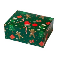 Scatola per dolcetti di biscotto di zenzero 18 x 13,5 x 7,5 cm - Decora