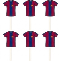 Toppers a forma di maglietta del FC Barcelona - 6 pezzi