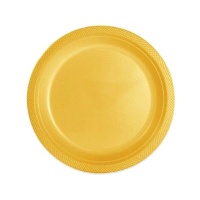 Piatti di plastica colorati da 22 cm - 12 unità