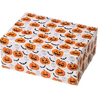 Scatola per dolci con zucche e pipistrelli di 18 x 13,5 x 7,5 cm - Decora - 1 unità