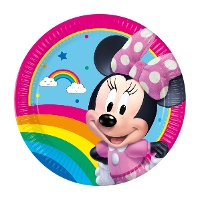 Piatti Minnie Arcobaleno 23 cm - 8 pezzi