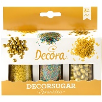 Kit di sprinkle assortiti dorato e multicolore - 85 gr