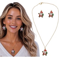 Set collana e orecchini di Babbo Natale