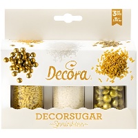 Kit di sprinkle assortiti oro e bianco - 85 gr
