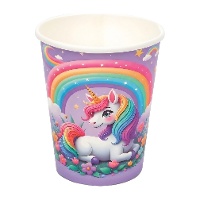 Bicchieri Unicorno lilla - confezione da 8