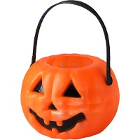 Secchiello con zucca luminosa