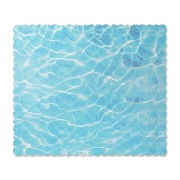 Base per torta di 40 x 30 x 0,3 cm con motivo acquatico