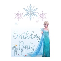 Cartello personalizzabile Frozen 42 x 30 cm con adesivi