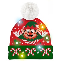 Cappello natalizio da elfo luminoso
