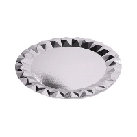 Piatti di 23 cm in cartone con bordi metallizzati - 6 pezzi