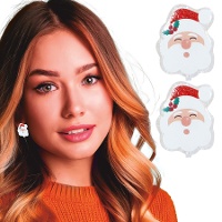 Orecchini di Babbo Natale sorridente - 1 paio