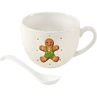 Tazza da 265 ml di Sweet Christmas con cucchiaio - 1 unità