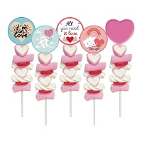 Spiedino di marshmallow assortiti di San Valentino da 45 gr - 1 unità