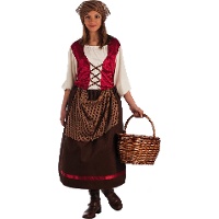 Costume da locandiera con fazzoletto per donna