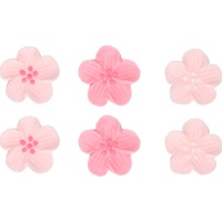 Decorazioni di zucchero a forma di fiori rosa - FunCakes - 24 pezzi
